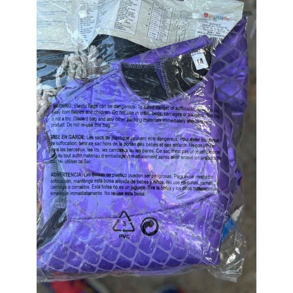 Disguise 3+ SIZE TALLE TAILLE M ( ) vest! ¡Chaleco acolchado! Gilet Purple